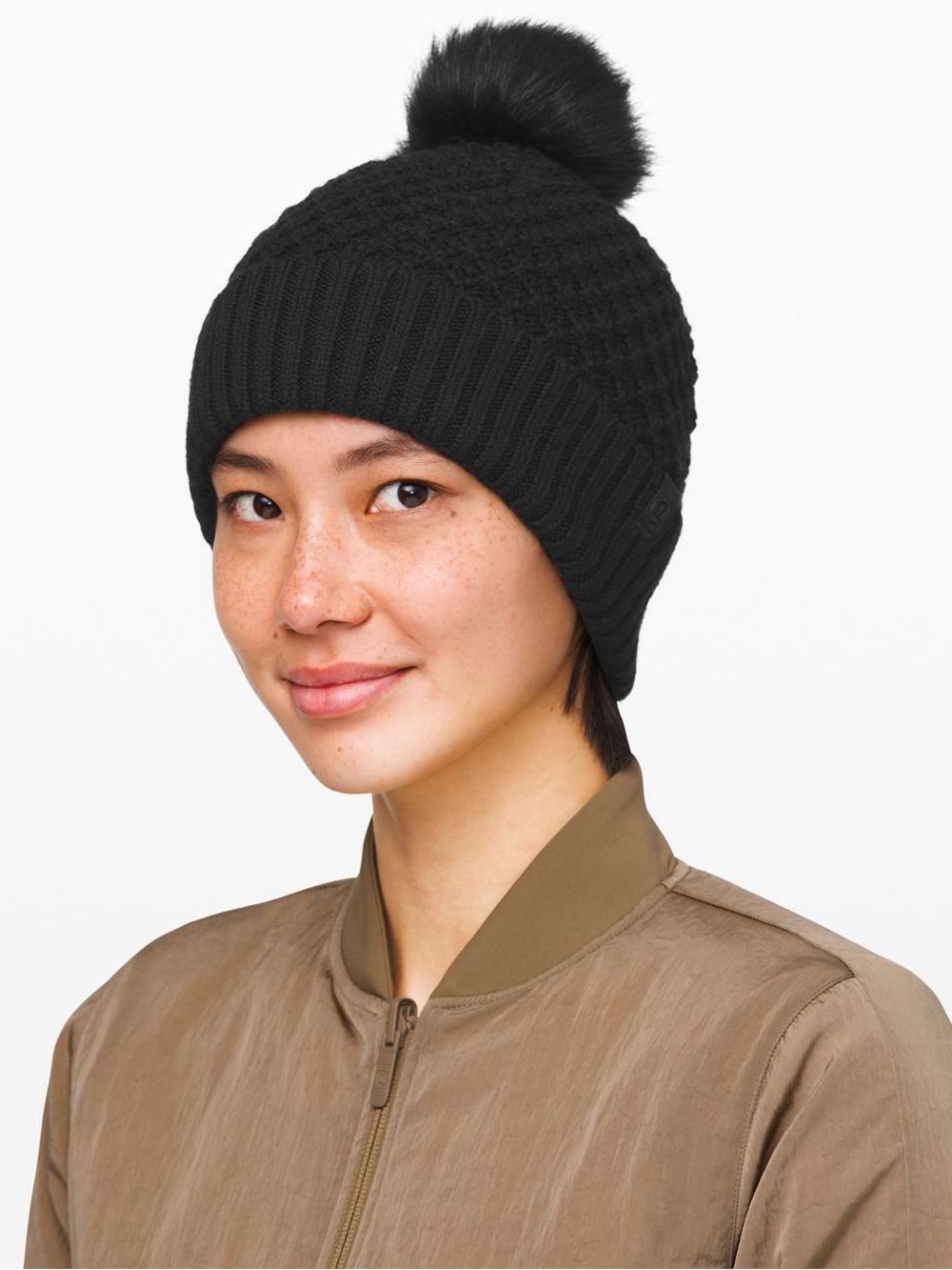 lululemon athletica Black Knit Pom Beanie